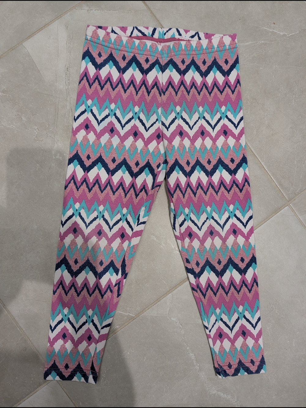 4/$20 Colorful Chevron Knit Leggings – Girls Size 5-6